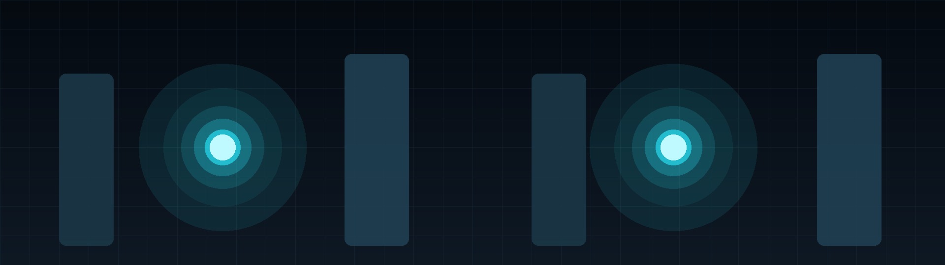 Side-by-side 3D frame: the same scene as seen by the left eye and the right eye, packed into one 32:9 image